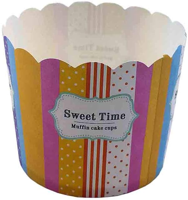 CANDeal 500 PCS Paper Baking Cups 4.5 oz Each, Disposable and Oven-safe Muffin Cupcake Baking Mold Cup Liners Baking Cups for Party Wedding Festival, Cupcake Liners, Mixture Color and Pattern