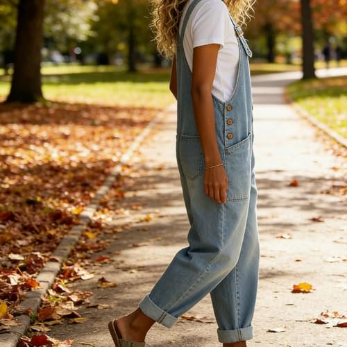 Overol para mujer elegante de tirantes ajustables y moda casual 7
