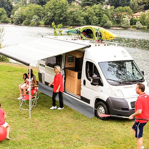 MAIL MORE Draught Skirt Caravan & Motorhome Air Windbreak Covers Caravan Skirt Kit Screens wheel cover Mud Skirt Campervan Caravan & Motorhome Accessories 50cm 20 Deep (1.5m-8m) (1.5M)