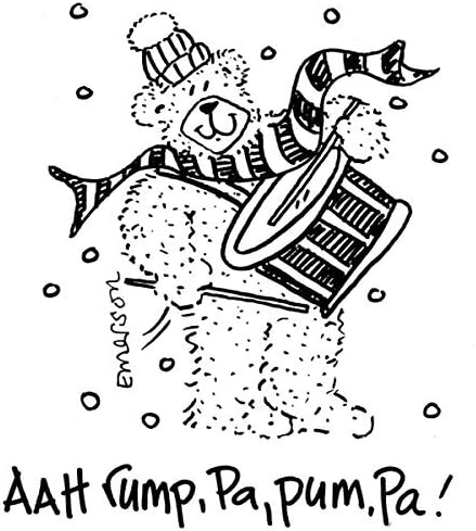 Gourmet Rubber Stamps Aah Rump, Pa, Pum, Pa Cling Stamps, 3 x 2.25 by Gourmet Rubber Stamps