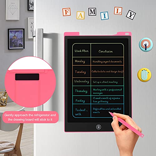 EooCoo-LCD-Writing-Tablet-12-inch-Drawing-Board-Colorful-Erasable-Doodle-Board-with-Lock-Function-and-Magnet-for-Kids-Learning-Tool-Birthday-Gift-Pink