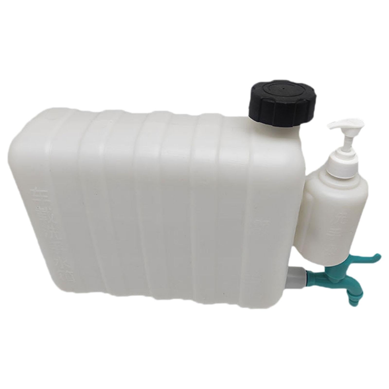 Depósito de Agua Portátil Tanque Accesorio Almacenamiento con Grifo Botella para Jabón Hecho en PP Diseño Colgable Adecuado para Remolques Vehículos R