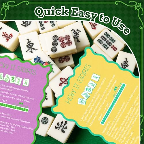 Cartas Mezcladoras Mahjong 4Pcs Plástico Colorido miniatura 4