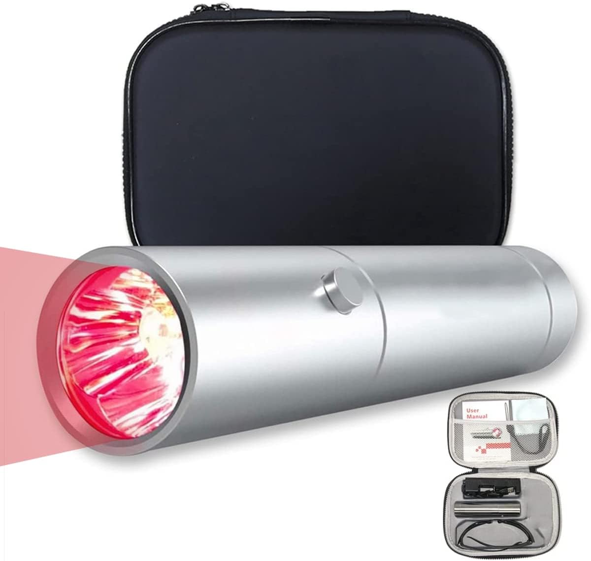 MWDY LED Handheld Red Light Therapy Device,Red Light with 3 LEDs