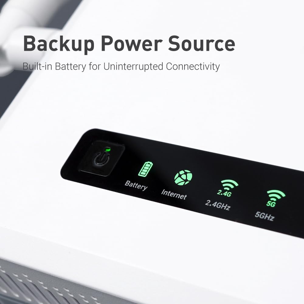 GL.iNet GL-XE3000 (Puli AX) 5G Router with SIM Card Slot, Dual SIM Cellular Router, Wi-Fi 6, 6400mAh Battery, Multi-WAN, VPN, OpenWrt, Secure 5G Routers for Office, Retail, Events, Remote Work