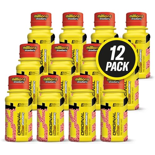 C4 Original Pre Workout Shot | Millions Erdbeergeschmack Energy Shots, Zuckerfreier Energy Drink mit 150g Koffein, Beta Alanin, L Arginin, Vitamin B6, Vitamin B12, Aminosäuren