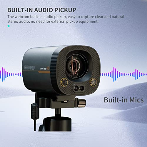 FEELWORLD HV10X Professional Live Streaming Camera Full HD 1080P 60fps USB3.0 HDMI with 10X Optical Zoom Auto Focus Microphone Support Remote Control for Conferences, Church, Teaching