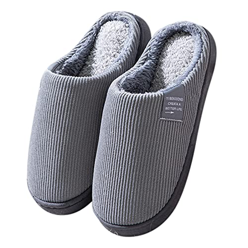 Slippers for Women Memory Foam Comfort Non-Slip Fluffy Slippers Cozy Soft Plush Fleece Lined Cute Slip On House Shoes for Women Men