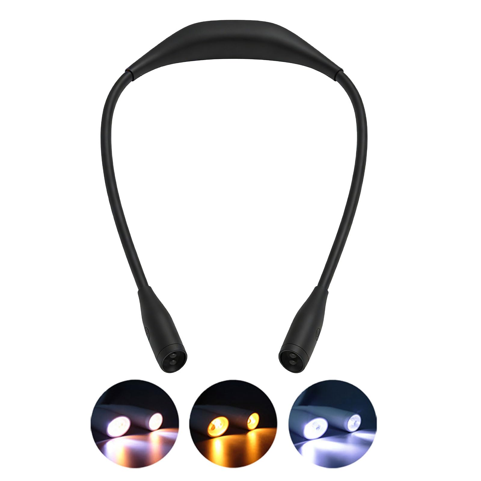 Luz LED para el cuello que protege los ojos, batería recargable, alimentada por USB, para largas horas, cómoda lectura, estudio y viajes, luz de estudio portátil