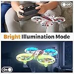 BEZGAR-HQ051-Mini-Drone-for-Kids-RC-Drone-Indoor-LED-Remote-Control-Drone-with-3D-Flip-Headless-Mode-and-2-Speed-Propeller-Full-Protect-Small-Drone-for-Beginners-Great-Gifts-for-Boys-and-Girls