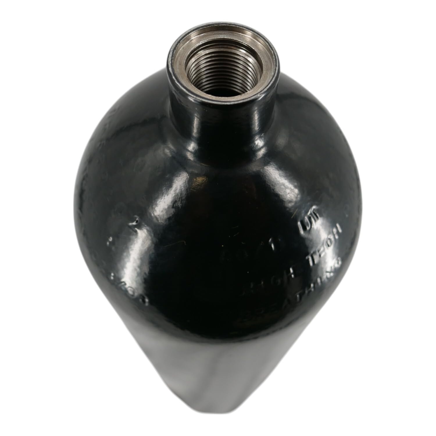 Stahlflasche/Tauchflasche 7 Liter 232 bar 140mm M25x2 ohne Ventil schwarz