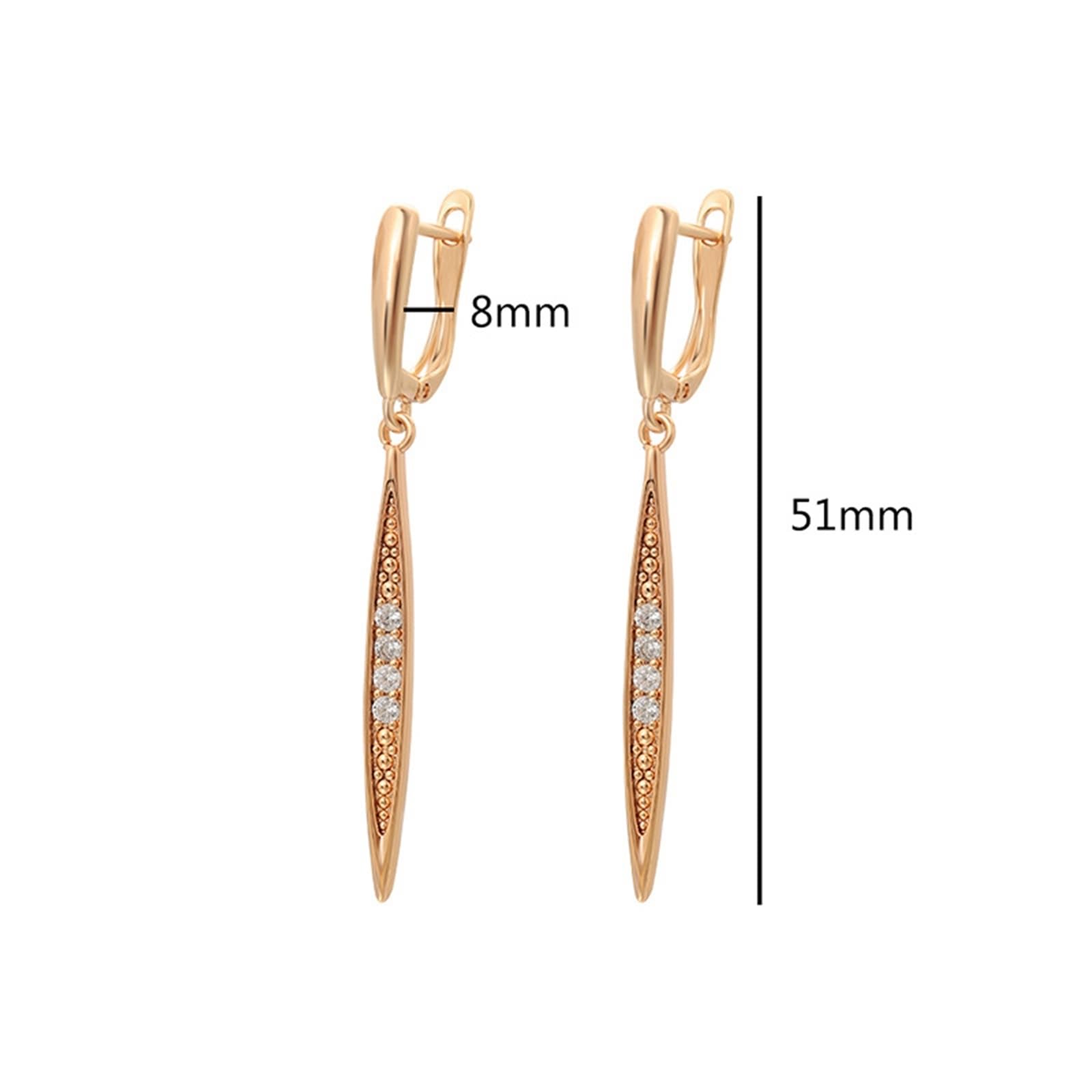 Różowe złoto 9K/14K/18K prawdziwe złoto biżuteria kolczyki z diamentem, zawieszka Au 375/585/750 różowe złoto