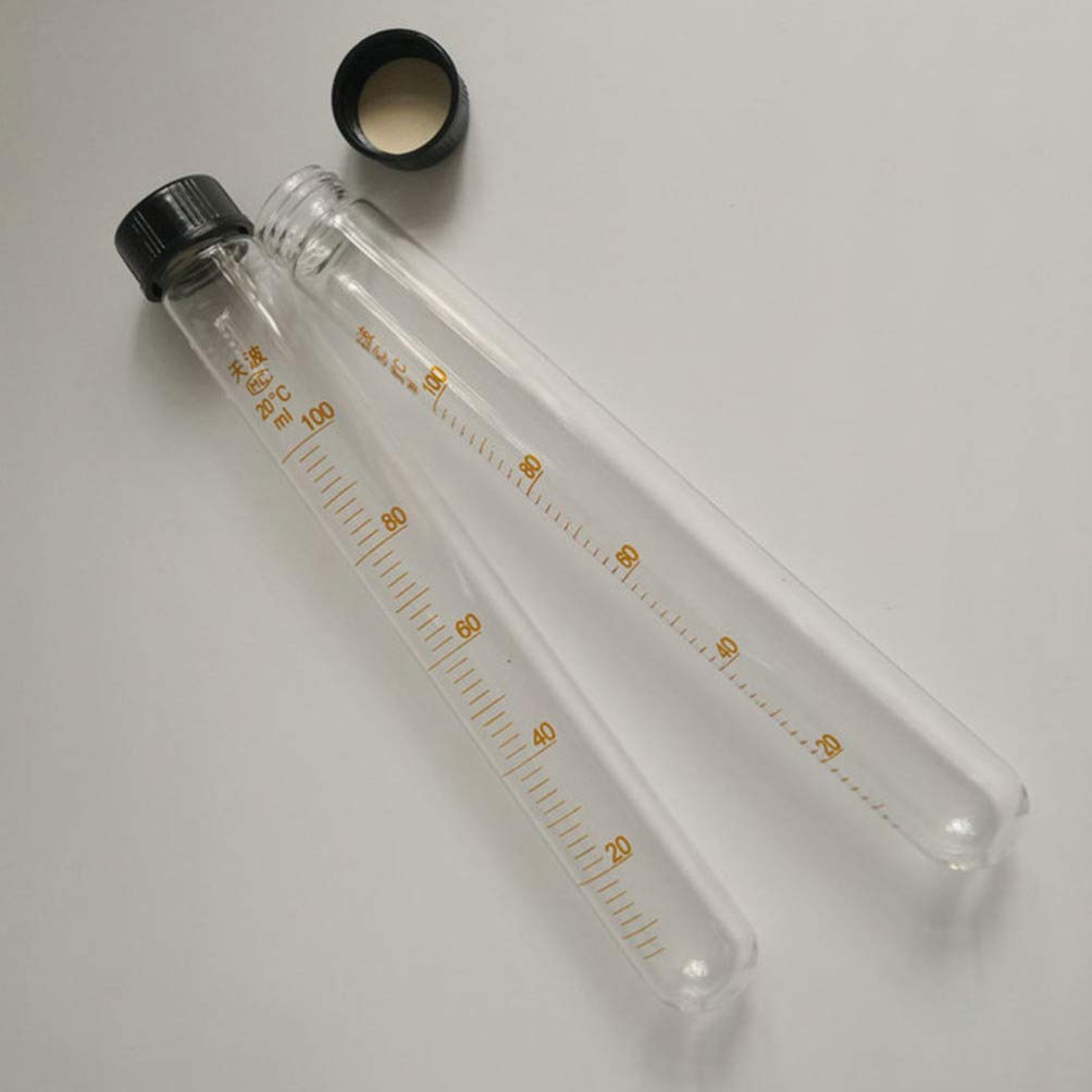 Tubos ensayo Vidrio con tapón Rosca 5 Piezas 10 ml 5 Piezas 15 ml 2 Piezas 50 ml Tubos ensayo 100 ml