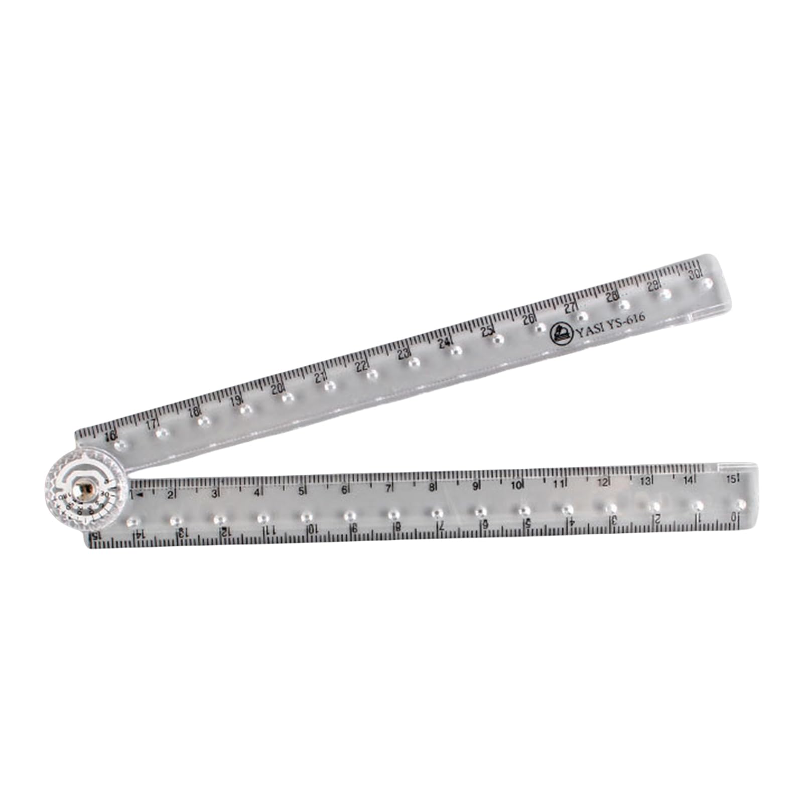 Nlaiousl Light Clear Folding Rulers, Drawing Ruler Math Ruler Measuring Length 0-30Cm, Tool For Drawing Drafting Tool