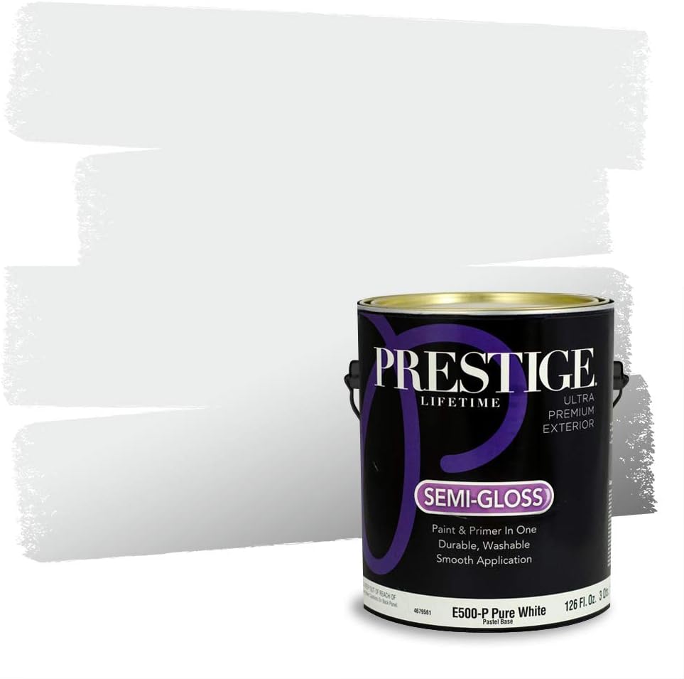 Prestige Paints Exterior Paint and Primer In One, 1-Gallon, Semi-Gloss, Comparable Match of Valspar* Woodlawn Dewkist*