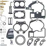YTEACIUL Carburetor Rebuild Kit Fit For Mercury Marine,For Mercruiser 3.0/4.3/5.0/5.7 Carburetor Rebuild Kit,For Rochester 2 barrel carburetor/Mercruiser 2bbl Carb (With Float)