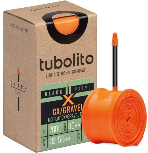 TUBOLITO 9120077574066 Cámara de Aire X-Tubo-CX/gravel-700c/30' -válvula de 60 mm-Negra, Adultos Unisex