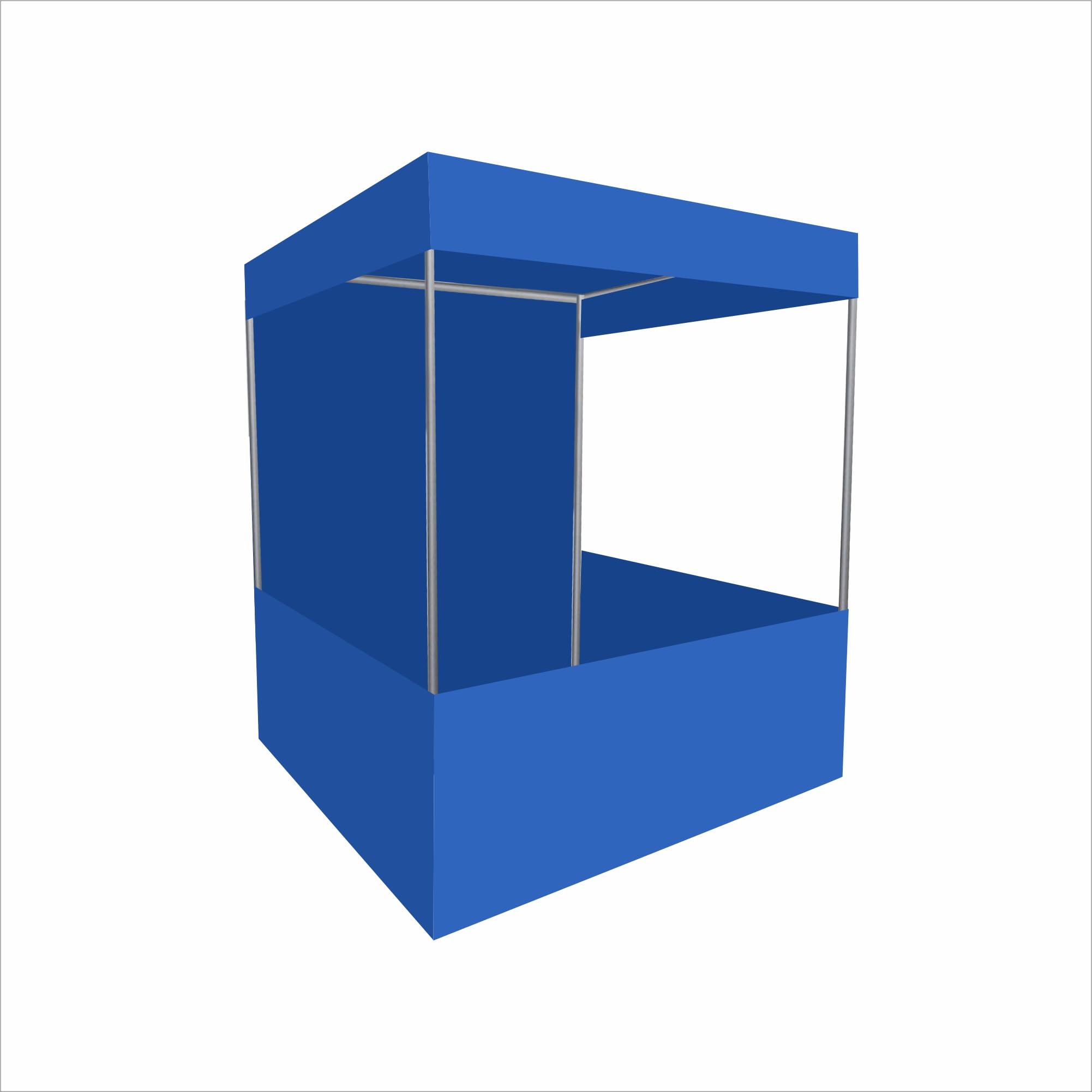 Shri R. K.Outdoor Mild Steel Canopy Tent Blue-6x6x7 ft Portable for Branding Advertising Promotion Marketing