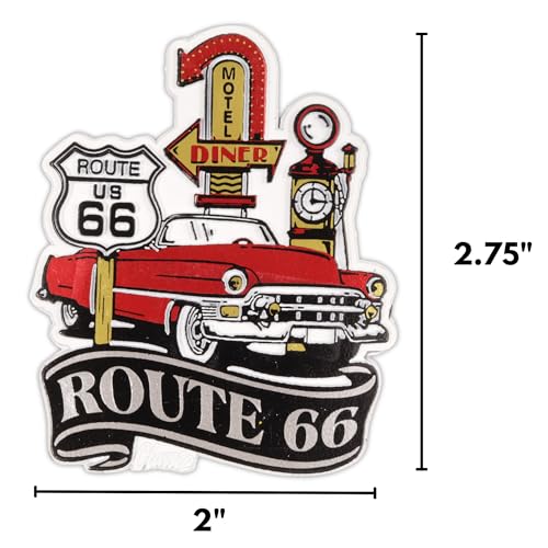 Imán decorativo Route 66 para refrigerador rectangular miniatura 6
