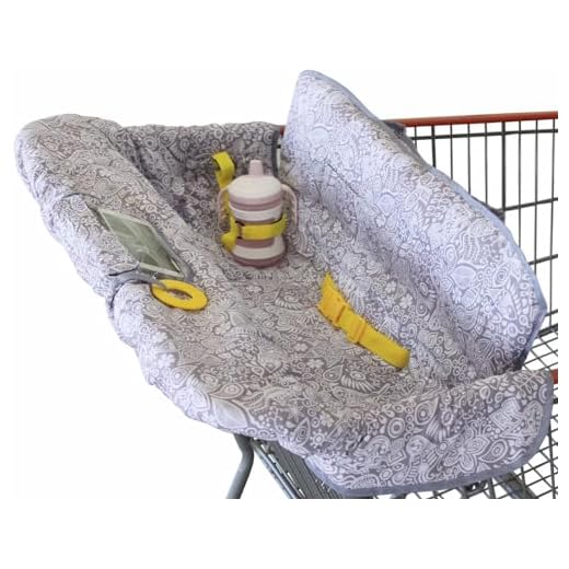 Shopping Cart Cover for Baby or Toddler | 2-in-1 High Chair Cover | Compact Universal Fit | Unisex for Boy or Girl | Includes Carry Bag | Machine Washable | Fits Restaurant Highchair | Sweet Dreams…