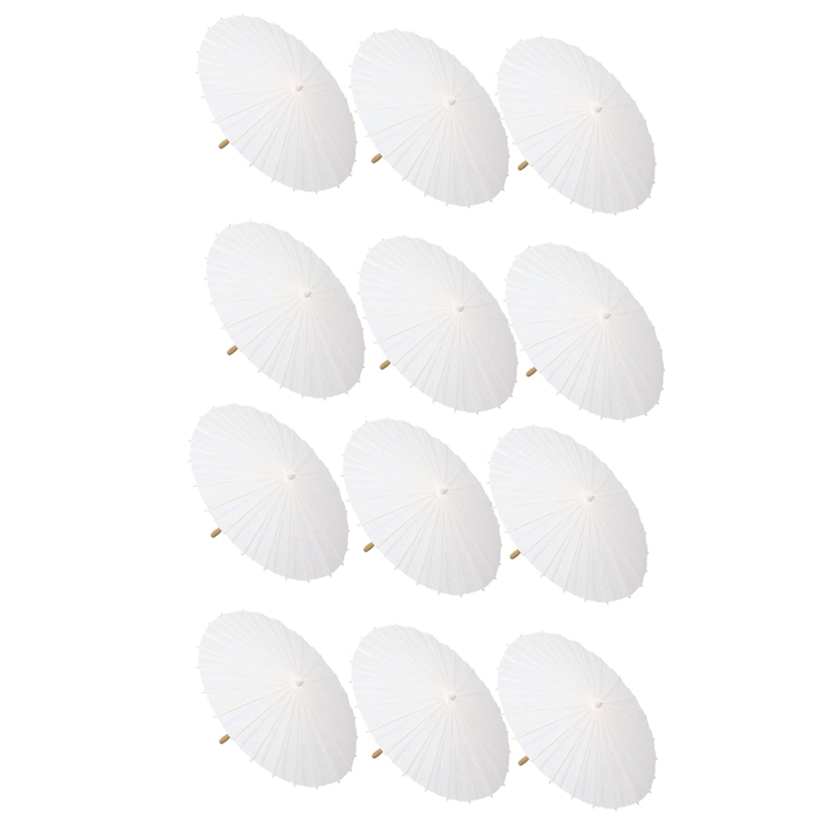 Hndhbfgrt 12PCS Paper Parasol Wedding Umbrella Party Favor 60cm Bamboo Umbrellas for Bridal Shower Centerpieces Photo Props