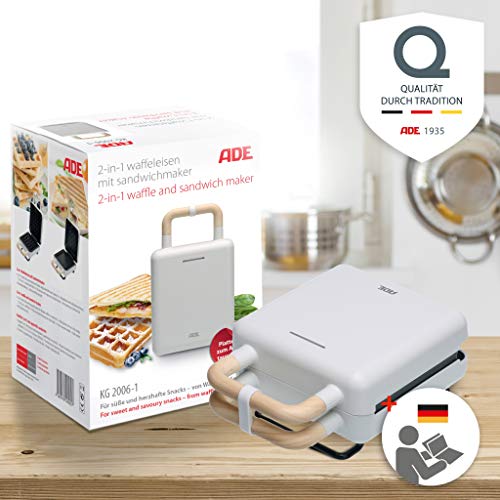 ADE Waffeleisen Sandwichmaker 2in1 KG2006 auswechselbare Platten, Sandwichtoaster mit Antihaftbeschichtung zum Backen… – Bild 8