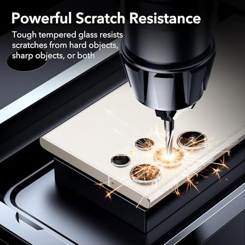 Image of JGD PRODUCTS Premium Camera Lens Protector Compatible For Samsung Galaxy S24 Ultra 5G (Silver) Camera Lens Protector - 9H Tempered Glass, Military-Grade Anti-Scratch, Case-Friendly, Easy Install Frame