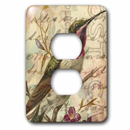 Hummingbird 2 Art numérique par Angelandspot plaque de finition 2 prises lsp_10898_6