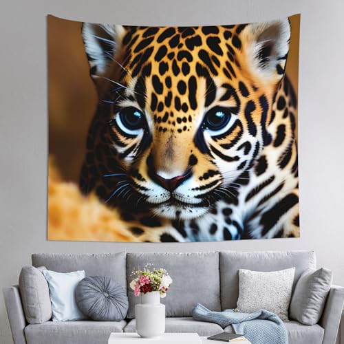 Tapiz de jaguar de 152x130 cm para dar un toque estético y único a tu dormitorio