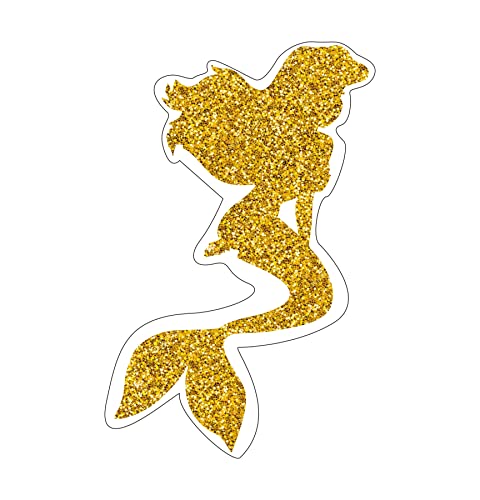 Image of Pretty UR Party Aqua Mermaid Theme Paper Cutouts for Birthday Parties, Mermaid Party Supplies decor, Birthday Party Decoration Cut-Outs (10 pcs)