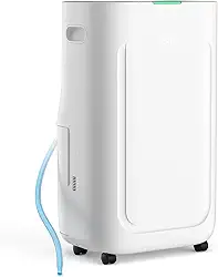 2025 Desumidificador atualizado de 5000 metros quadrados para porões com grande tanque de água de 6,5 L, temporizador de 24h, trava infantil, descongelamento, silencioso, molde, 4 modos de operação