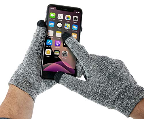 TSLA luvas de inverno masculinas e femininas com tela sensível ao toque, luvas de malha térmica anti