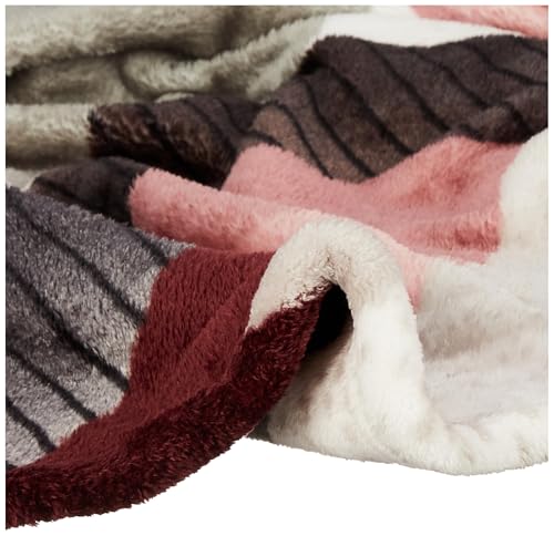 Image of amazon basics Polyester Double Sized Plush Blanket|(300 GSM)|(Pink)