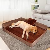 🐶Sofá Cama Multifuncional: Esta cama es muy adecuada para perros grandes como el pastor escocés, el golden retriever, el pastor alemán, el dóberman cathrow y familias con muchos gatos.