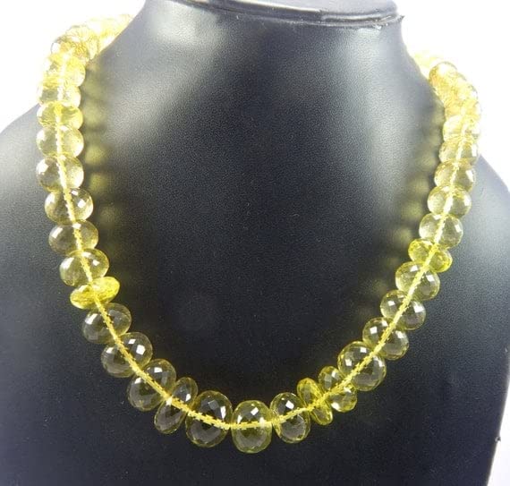 Quartz Lemon perles pour créer vos colliers d'été en pierres naturelles