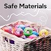 Entervending Empty Clear-Colored Round Capsules 2 inch 25 pcs Bulk 7 Colors Capsule for Toy Gumball Machines Plastic Containers Surprise for Kids Party