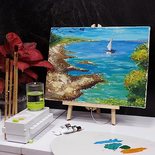 image for SUZAMI Paint Brush Cleaner, Brush Rinser with Drain and Brush Holder, 