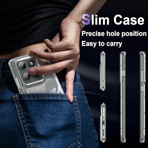 Image of Case for Motorola Edge 2025 /Motorola Edge 60 Pro, Military Grade Drop Protection Phone Case, Yellowing Resistant, Anti-Scratch Hard PC Back, Shockproof Hard Ultra-Thin Protective Cover, Clear