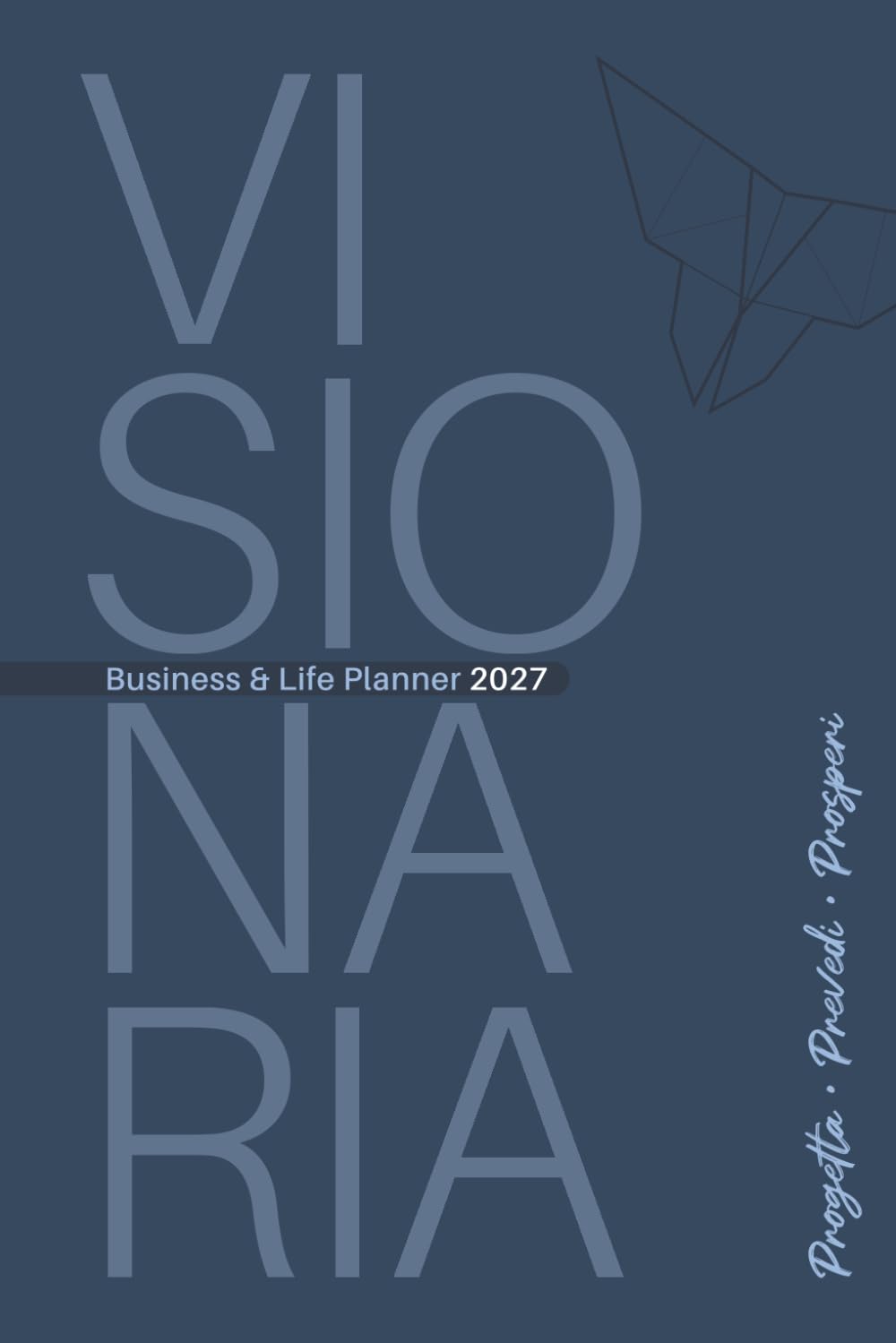Visionaria - Business and Life Planner 2027: Agenda Giornaliera, Settimanale e Mensile per Imprenditrici. Diario della Gratitudine e Budget Plan per Organizzazione Personale, Produttività e Lavoro