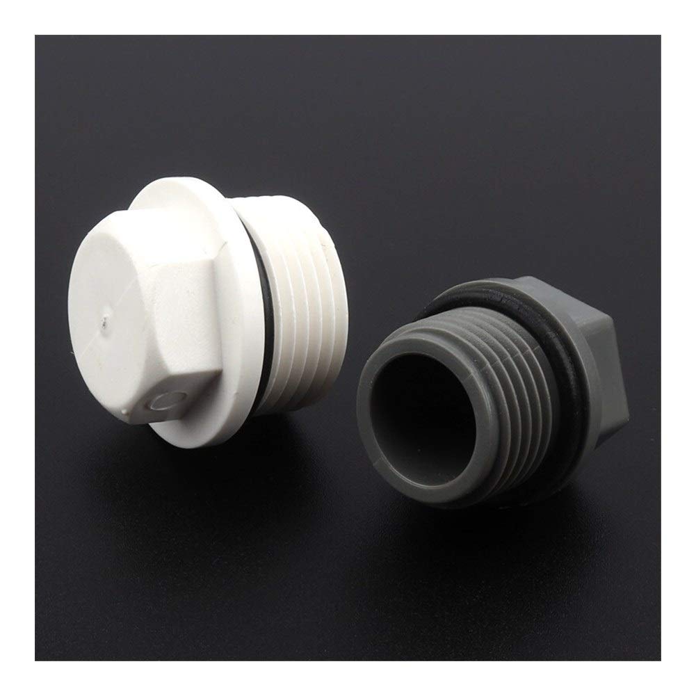 Herramientas de reparación de tuberías 50pcs / lot 1/2" 3/4" 1 pulgada rosca macho de PVC Tapón de tubería de riego Micro Decoración de jardín conectores de agua tapas de los tubos extremo del tornill
