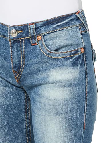 True Religion Women's Rainbow Pkt Joey Lr Flare Big T​3