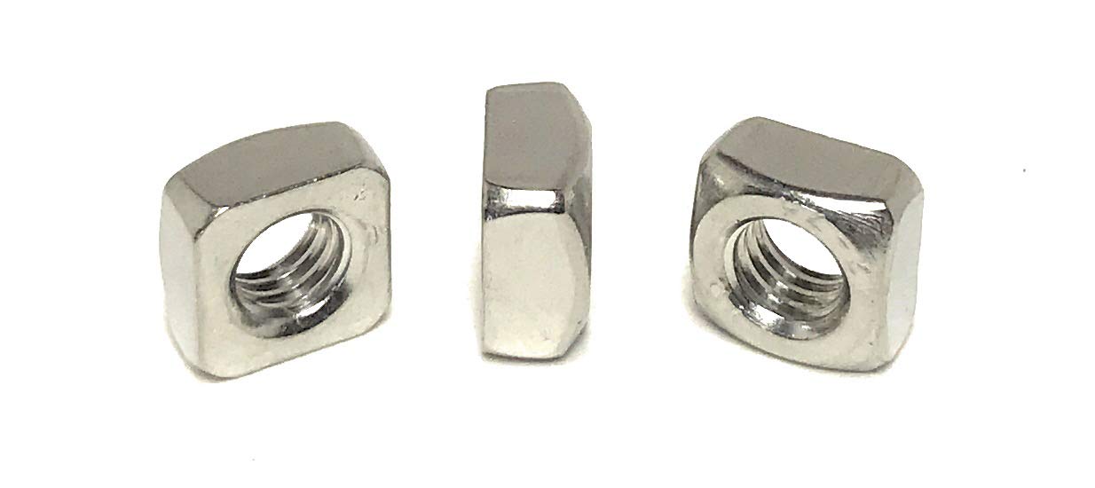 M6-1.00 Stainless Steel Square Nuts DIN557 A2 (25 Pcs)
