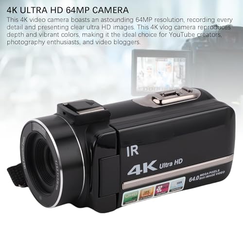 Caméra de vlogging pour Youtube Elprico 4K pour créer du contenu facilement