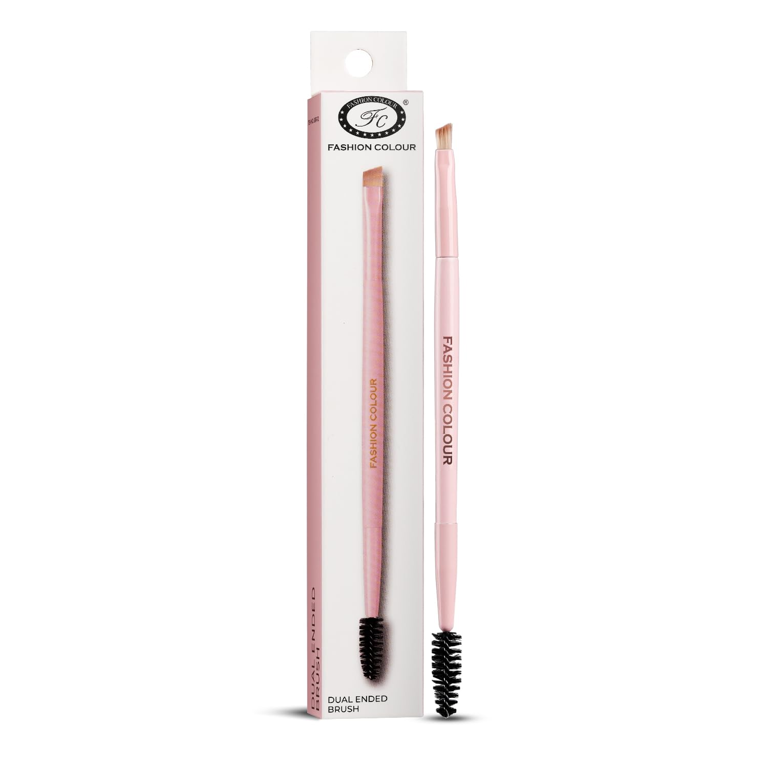 Fashion Colour Dual Ended Makeup Brush – 2 in 1 Eyebrow & Eyelash Brush with Spoolie and Angled Brush – Professional Brow Grooming and Makeup Tool-image-23