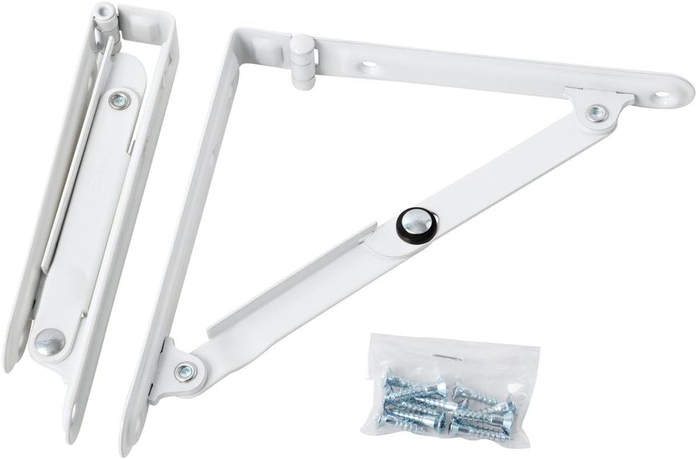 Tanabe Metal Industries Turner Folding Shelf Bracket, Slightly 5.9 inches (150 mm), White, 1 Set
