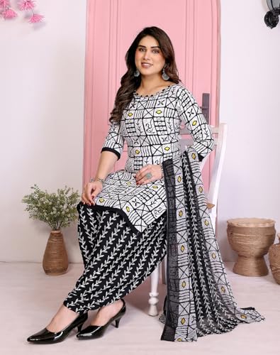 Image of Yashika Unstiched Crepe dress materials | Crepe Salwar Suit for women with dupatta | suit material for women unstitched