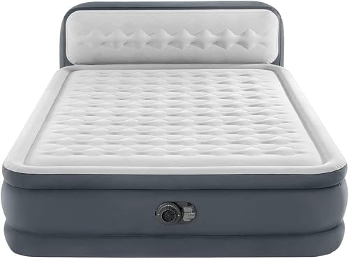 Intex 64448ND - Materasso Dura-Beam Ultra Plush Headboard Autogonfiante, 152x236x86 cm - 1