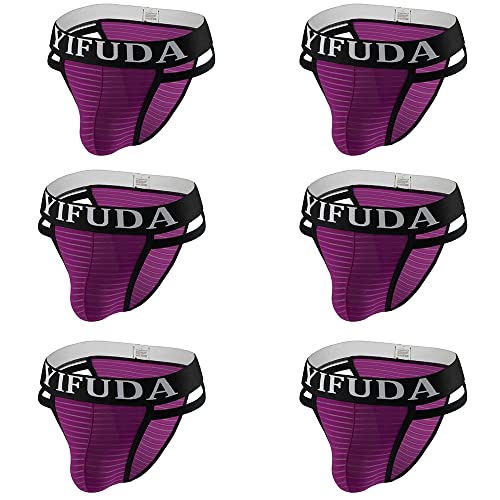 Evankin Men's Sexy Bikini Striped Bind Briefs Underwear With Bulge Pouch Briefs Male Breathable Low-rise Underwear