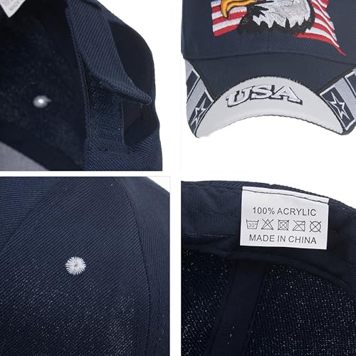 Image of Patriotic-USA-Eagle-Baseball-Caps-Woman-Man-Sun-Hat for 4th-July
