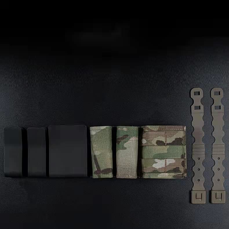 Tactical Airsoft 5.56 9mm 1+2 Side Triple Magazine Pouch Fast Draw MOLLE Mag Pouch Camouflage Vest Molle Ammo Pouch Bags(MG-F-06-RG) - Image 4